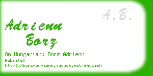 adrienn borz business card